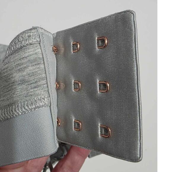 Aerie Square Neck Strappy Side Bandeau Bralette Medium Heather Gray Small NEW - Picture 11 of 13